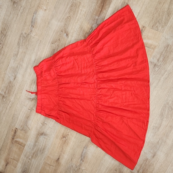 Red Linen Maxi Skirt Size Medium Never Worn - Picture 4 of 4